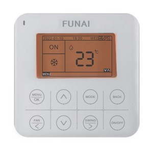 Проводной пульт управления FUNAI RW-02 для полупромышленных сплит-систем DRAGON и мульти-сплит систем ORIGAMI KODO